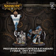 precursor knight officer and standard cygnar unit attachment